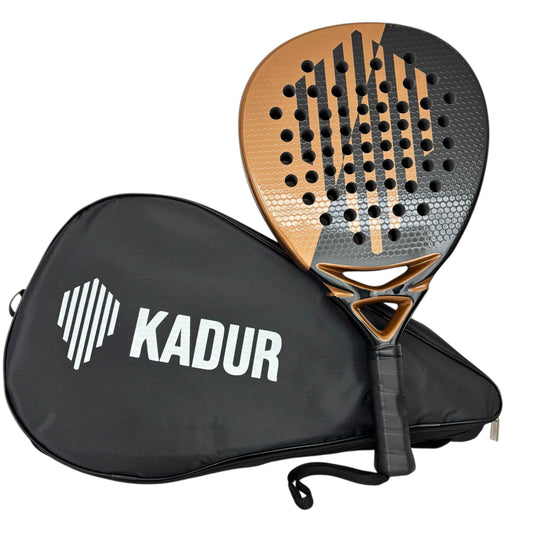 Kadur Noctis Pala de Pádel Profesional | Fibra de Carbono y EVA Flexible | con Funda | para Principiantes e Intermedios